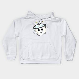 Happy little rice cooker Kids Hoodie